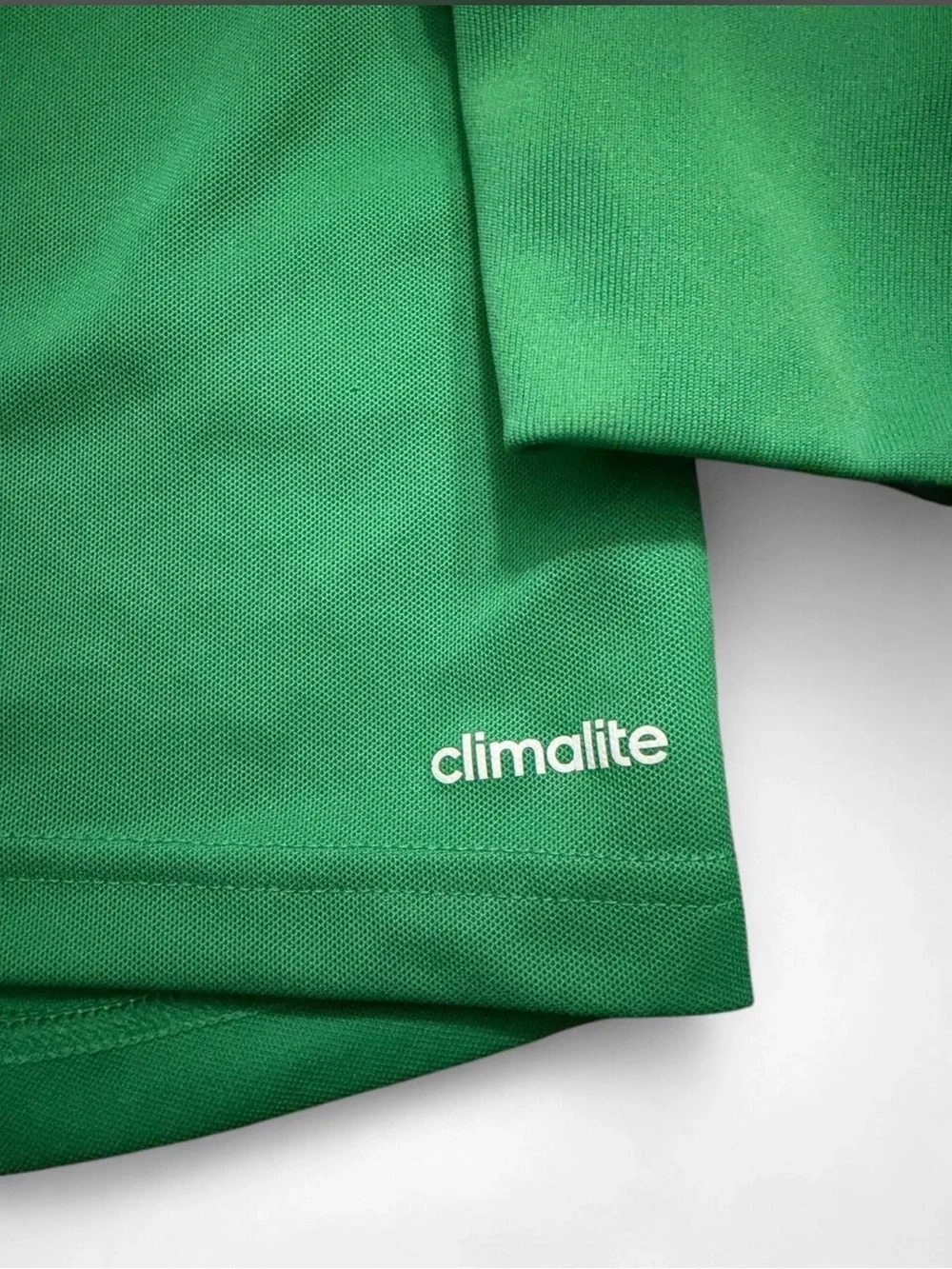 Adidas Green Long-Sleeve Soccer Jersey with Black & Cream Panels